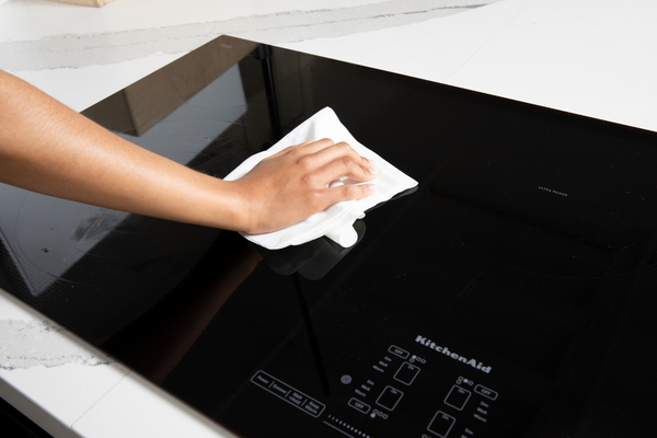 UltimateCloth wiping a cooktop