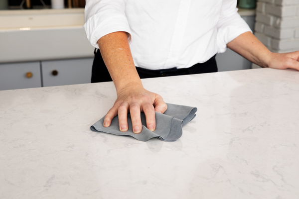 UltimateCloth Antimicrobial Cloth wiping counter